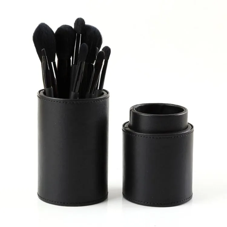 9 PCS Black Makeup Brush Manufacturers Wholesale Makeup Brush Sets Custom Vegan Soft Fiber Hair Makeup Brush Set