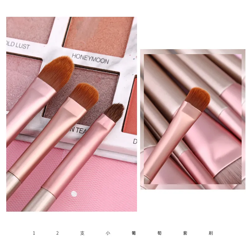 12PCS Facial Wholesale Private Label Make up Brush Set Detail 5