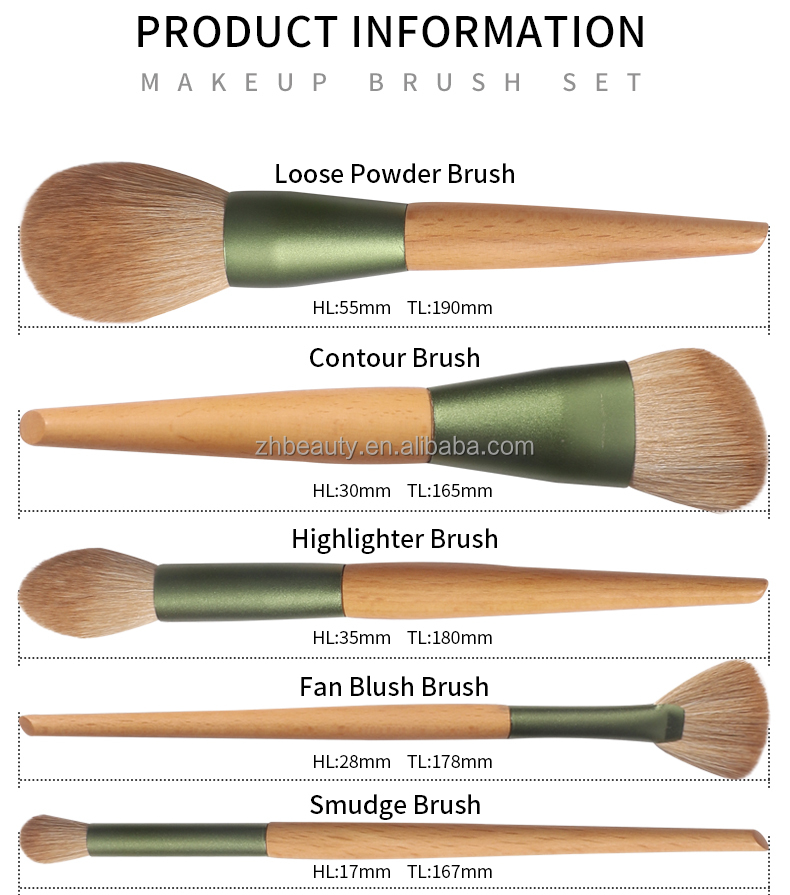 Detailed Makeup Brush Set Image 1