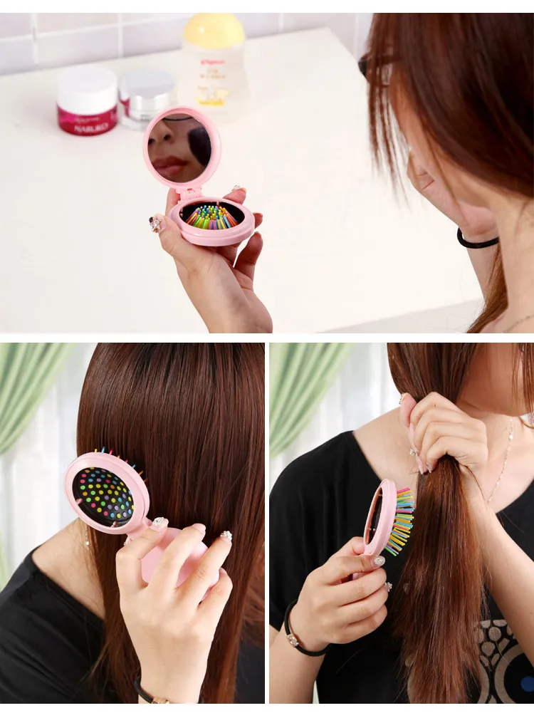 Folding Hair Brush Mirror 6