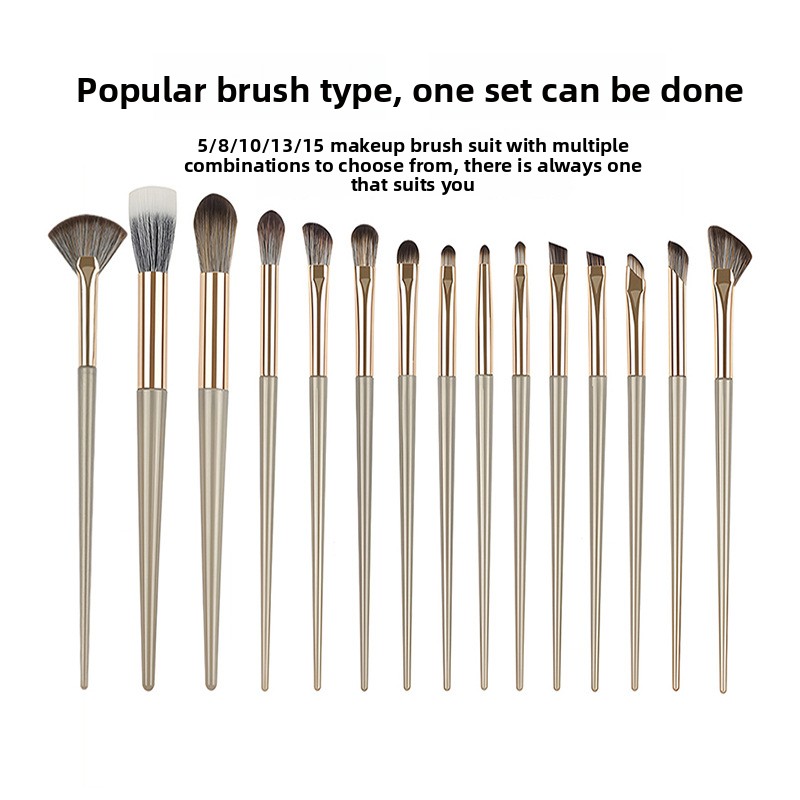 Wholesale 15-Piece Facial Makeup Brush Set Powder Blending Concealing Nose Contouring Brush Eye Shadow Applicator Beauty Tools