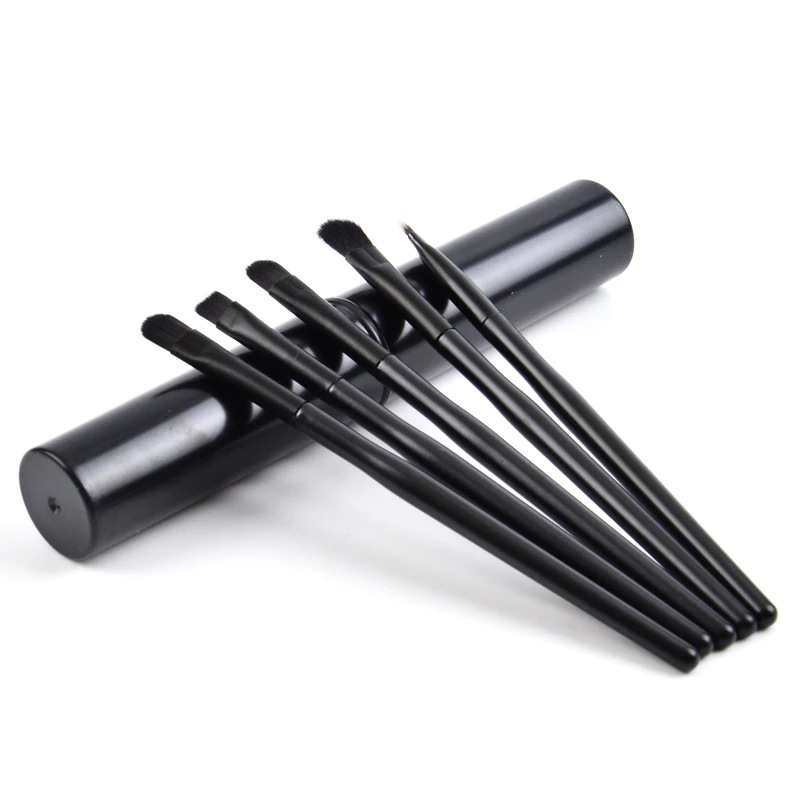 Factory Wholesale Multi-Color Nylon Makeup Brush Set 5 Easy Carry Fine Workmanship Contour Brushes Exquisite Makeup Options