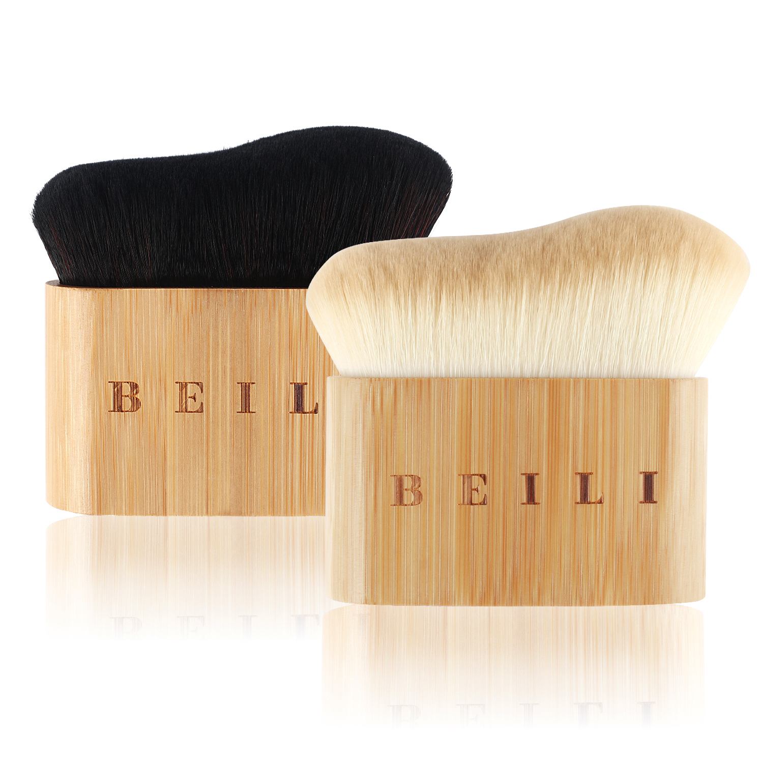 Best Selling Body Makeup Brush Bamboo Handle High Density Vegan Synthetic Hair Face Kabuki Foundation Brush Private Label
