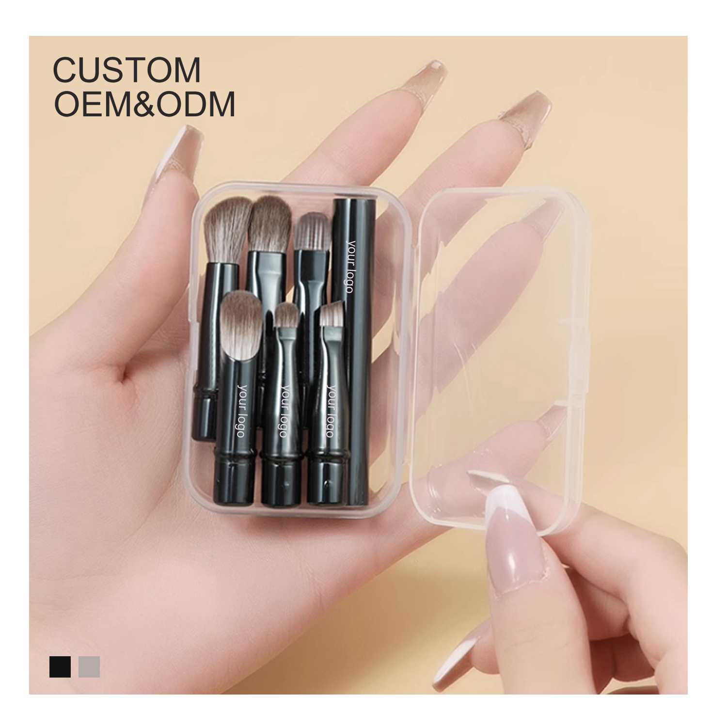 New Variety Portable Removable Replacement Head Pocket Portable Nose Shadow Concealer Eye Shadow Makeup Brush Set