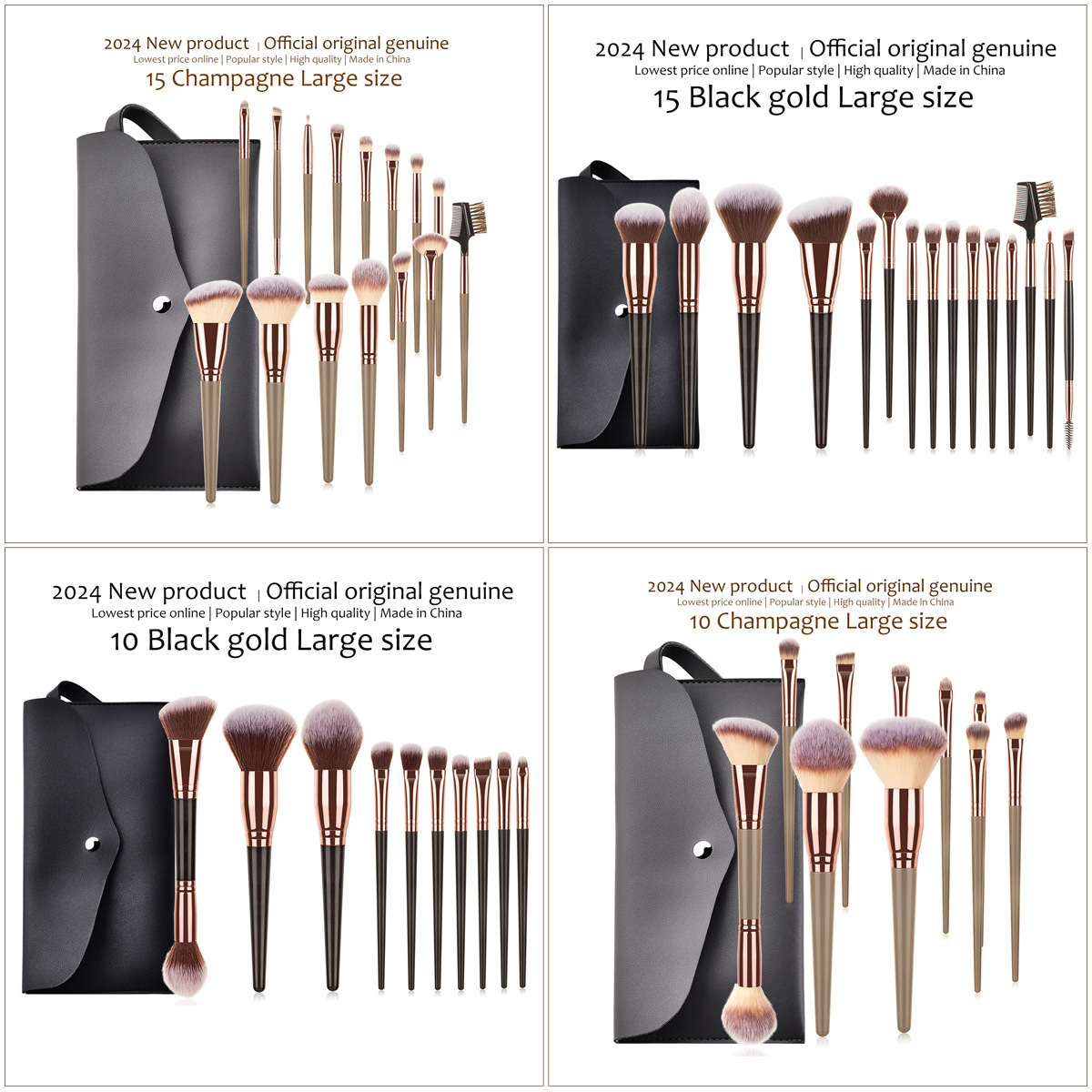 Premium Big Size Makeup Brushes Set High Quality Soft Synthetic Bristles Cosmetics Tools Eyeshadow Face Blush Make up Brush