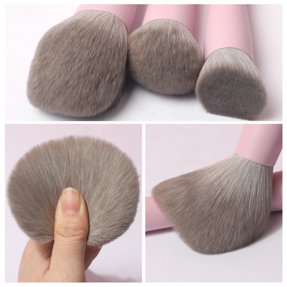 8pcs Cosmetics Foundation Complete Artist Pink Unique Vegan Private Label Luxury High Quality Profession Makeup Brush Set