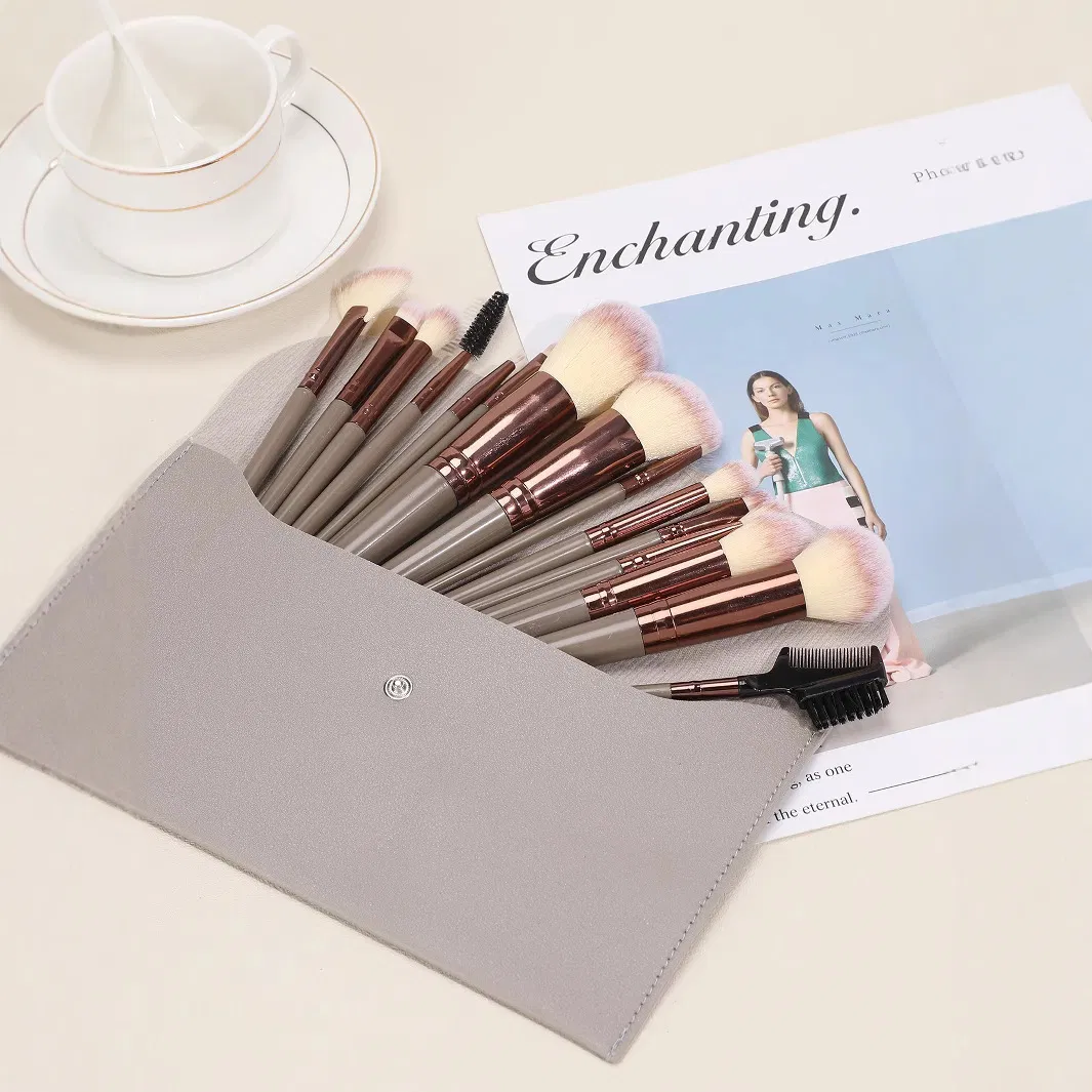 Beautichen 18-Piece Professional Rose Gold &amp; Black Makeup Brush Set – Soft Synthetic Bristles for Face &amp; Eye – Foundation, Blending, Contour