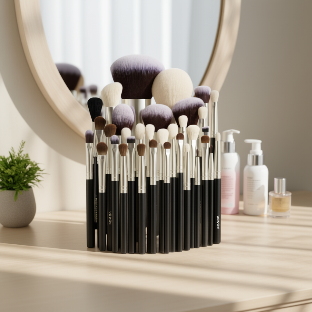 34 Pcs Soft Bristle Makeup Brush Set Foundation Blending Eyeshadow Face And Eyes Tools