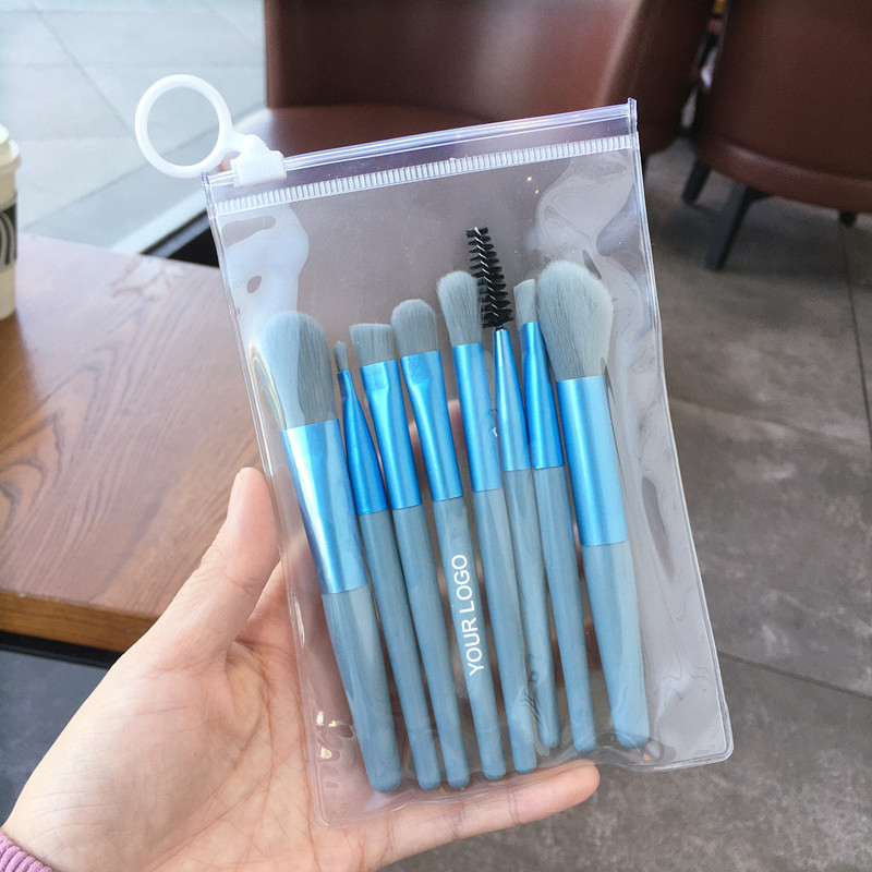 Wholesale Bulk Custom Logo 8 Pieces Eyeshadow Brush Kit Private Label Soft Makeup Brush Set
