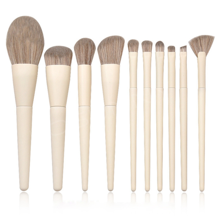 10 PCS Powder Foundation Makeup Brush Face Loose Makeup Brush Contour Blusher Brush Set Private Label
