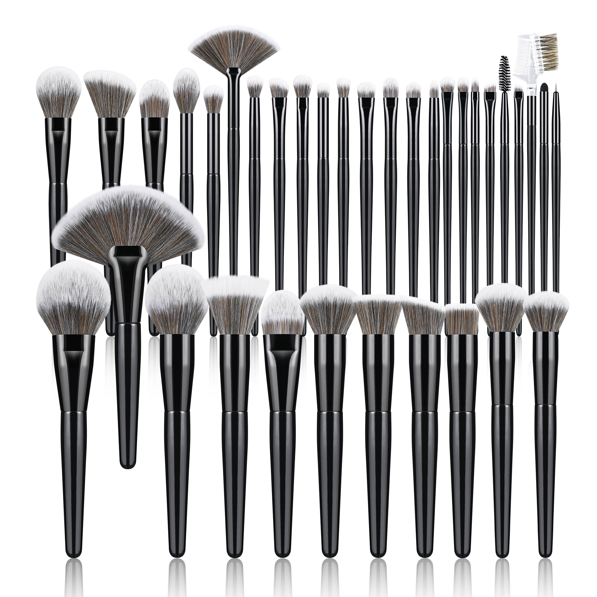 BEIYALI Hot Sale Customized Private Label Synthetic Hair Luxury Professional Wholesale Foundation Cosmetic Makeup Brush Sets
