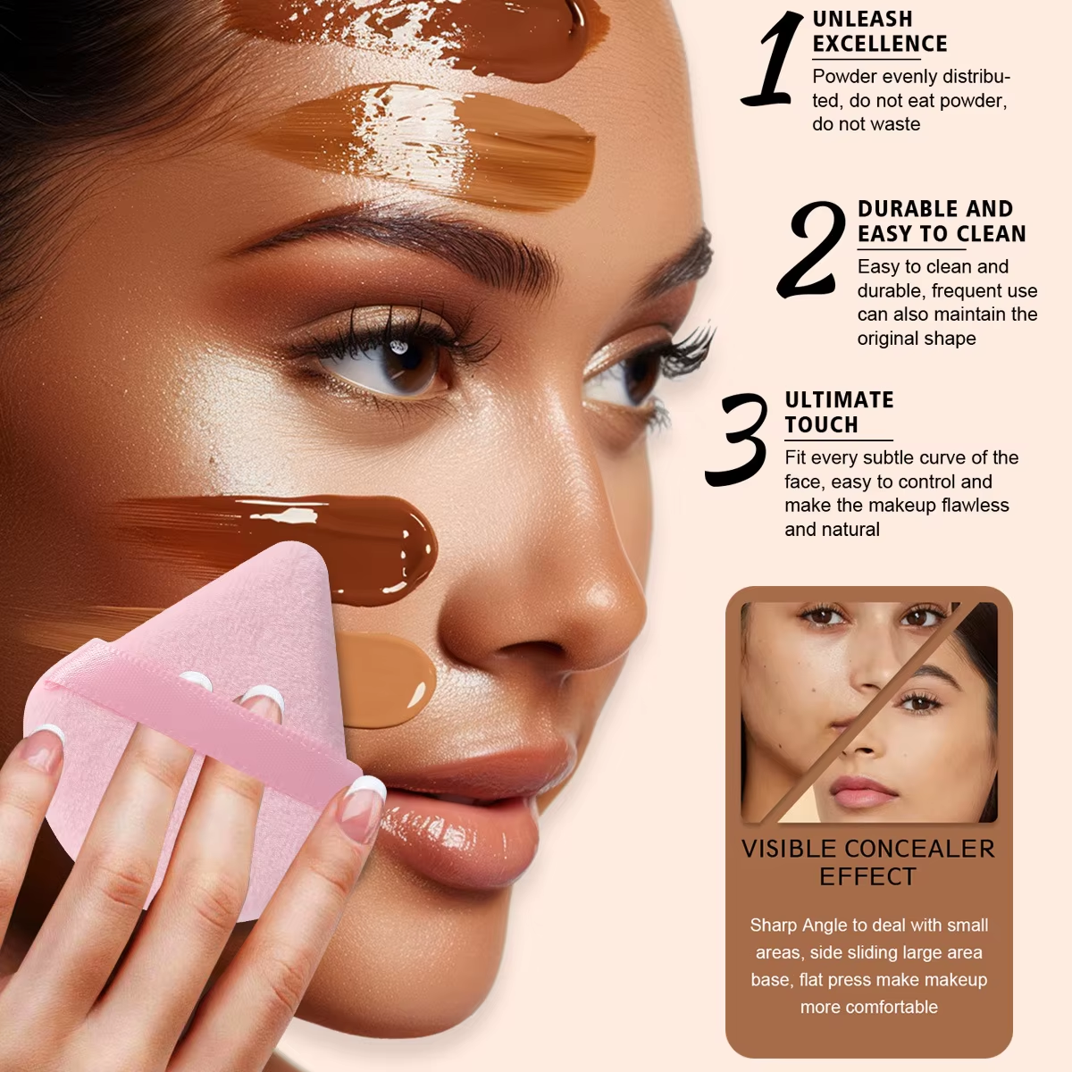 2026 Wholesale OEM Private Label 40Pcs/pack Sponge Headband Makeup Brushes Set Make up Tools