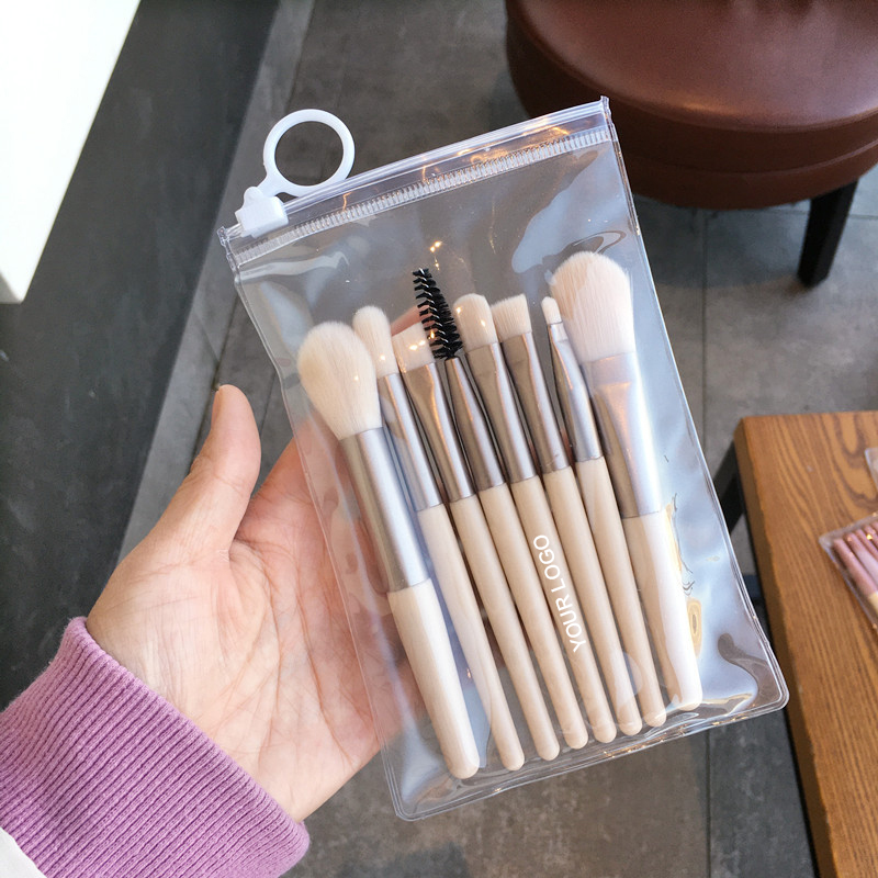 Wholesale Bulk Custom Logo 8 Pieces Eyeshadow Brush Kit Private Label Soft Makeup Brush Set