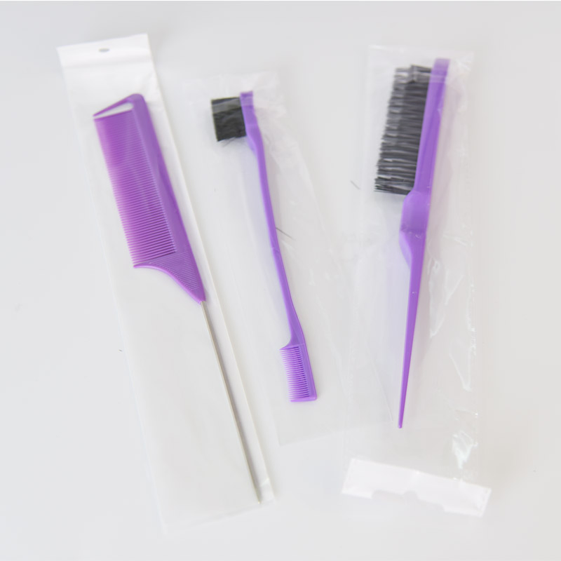 Hair Dressing Tools Pick Dyeing Brush Comb Three Piece Set Modeling Comb Pig Mane Beat Hair Comb Fashion Eyebrow Brush