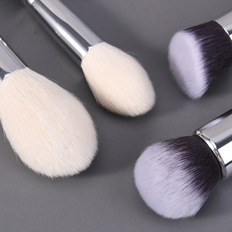 15pcs Wood Handle Makeup Brush Set Goat Natural Hair Professional Cosmetic Private Label Makeup Brushes With Bag