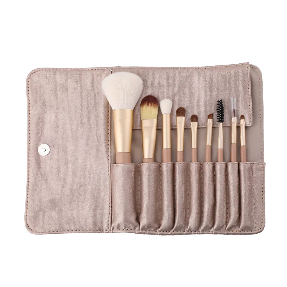 9PC New Best Selling Amazon Brushes Makeup Natural Hair High Quality Custom Own Brand Make up Brushes Set