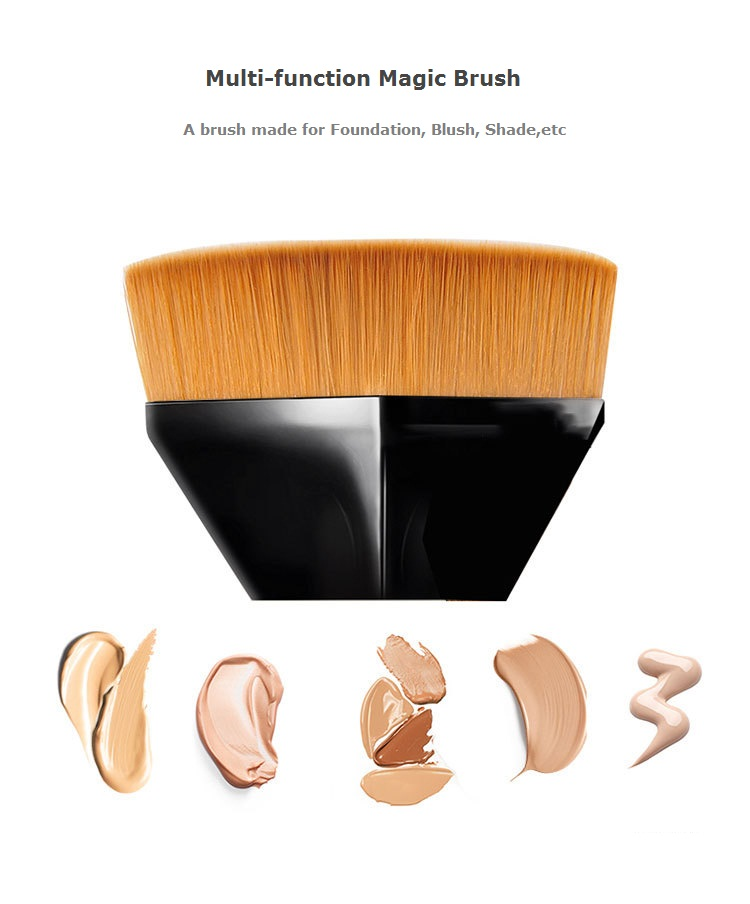 Portable Professional 12-Piece Foundation Concealer Brushes Set Hexagon Makeup Brush with Plastic Box Bag Powder Face Blush