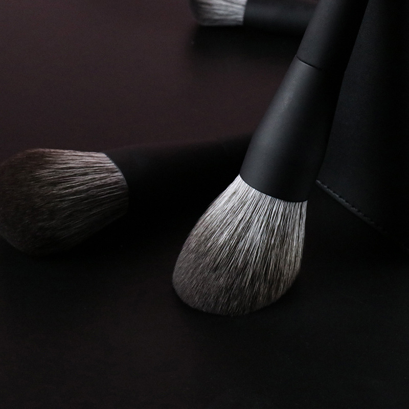 High Quality Professional 10pcs Black Makeup Brush Set Wood Handle Face Powder Foundation Shadow Concealer Makeup Brushes