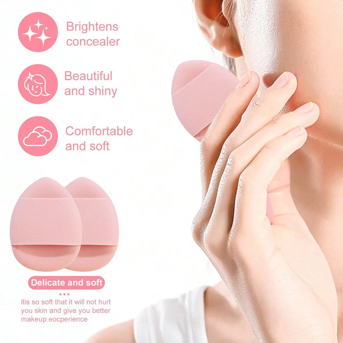 2026 Wholesale OEM Private Label 40Pcs/pack Sponge Headband Makeup Brushes Set Make up Tools