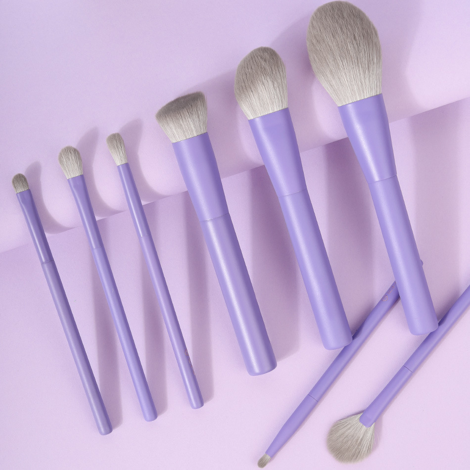 2023 Make up Vegan 8 Pcs Eco Friendly Wooden Pink Synthetic Private Label Luxury Custom Logo High Quality Makeup Brush Set