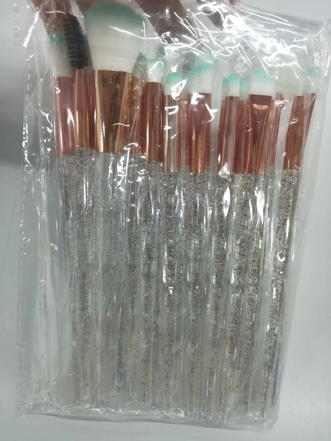 20 PCS Makeup Brush Set Diamond Transparent Handle Eye Shadow Multi-Face Eye Makeup Brush