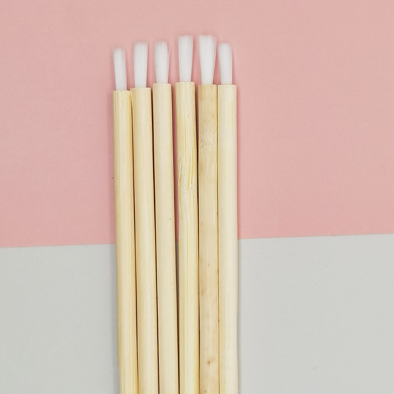 50 Pack Disposable Eco-friendly Biodegradable Bamboo Handle Mascara Makeup Brushes