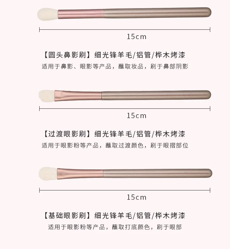 12PCS Facial Wholesale Private Label Make up Brush Set Detail 3