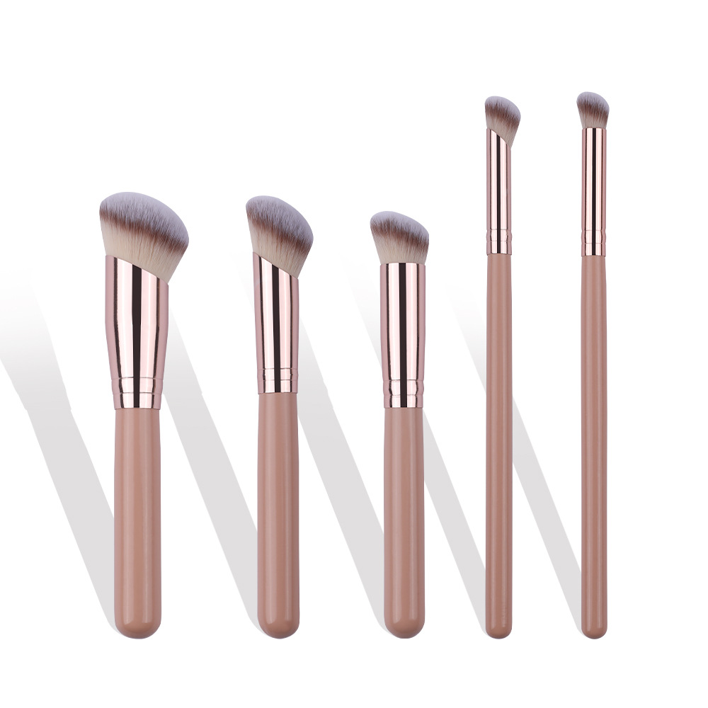 5pcs Factory Wholesale Cruelty-free Vegan Makeup Brush Set Essential synthetic makeup brush set