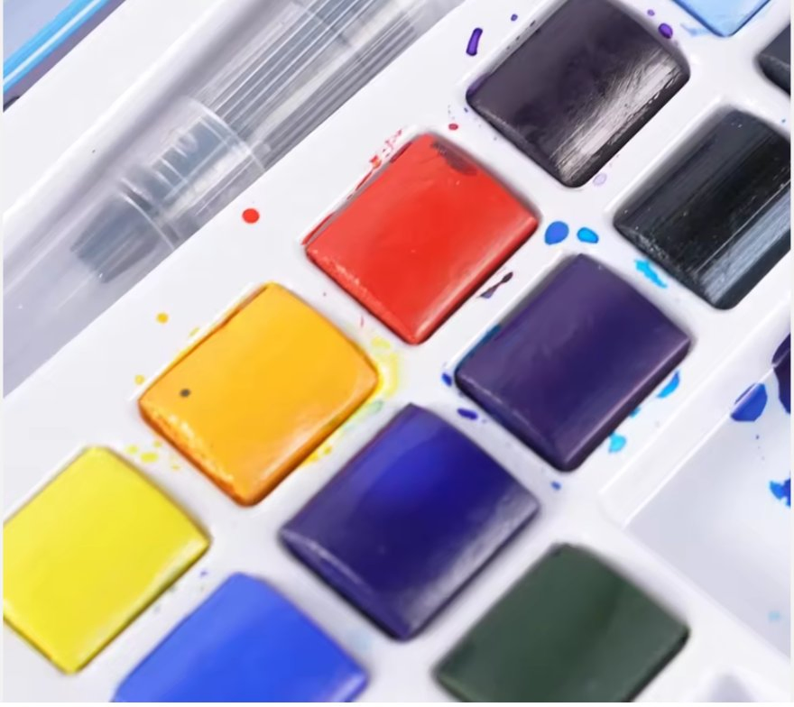 Colors Easy Blending Tin Box Landscape Watercolour Set with Brush Pen