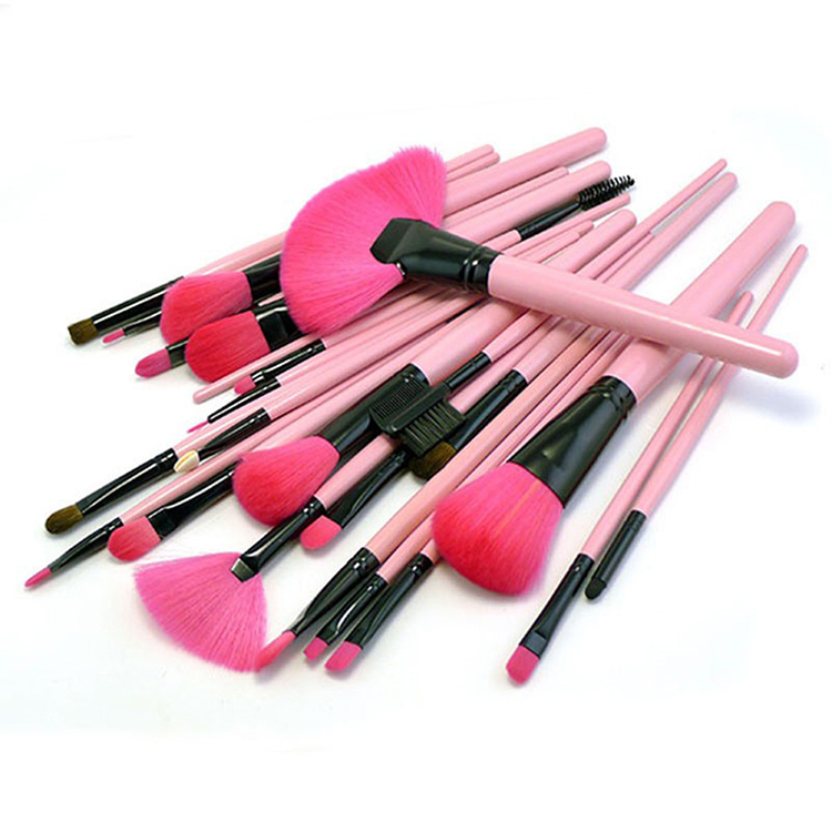 Make up Hot Selling Pink Beauty Brushes Professional 24pcs Makeup Brush Set with Cosmetic Bag Cases
