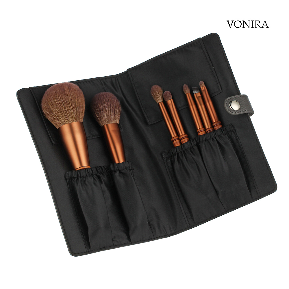 Vonira Beauty Hot Selling 7pcs Makeup Tools Eco Friendly Personalized Custom Private Label Professional Bamboo Makeup Brush Set