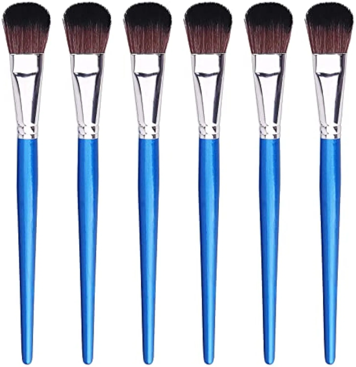 Oval Blending Brushes for Acrylic Painting with Short Wooden Handle