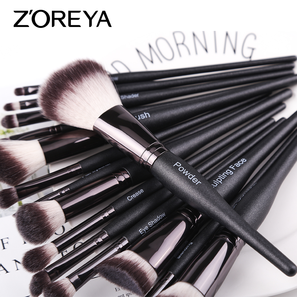 trending product eco friendly wood makeup brushes set brochas de maquillaje