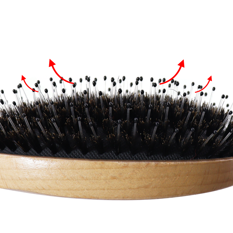Natural Bamboo Comb Professional Hair Brushes Detangling Brush Scalp Massage Customized High Quality Wood Paddle Hair Brush