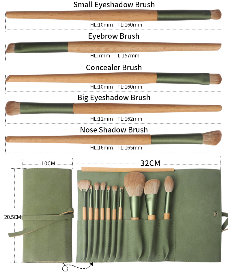 Detailed Makeup Brush Set Image 2