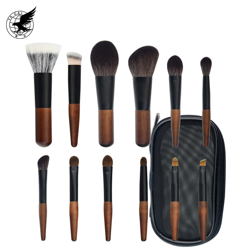 12PCS Portable Mini Cosmetic Make up Brush Set Wholesale Eye Eyeliner Brush Eye Shadow Lip Concealer Blushes Makeup Tools YCB04