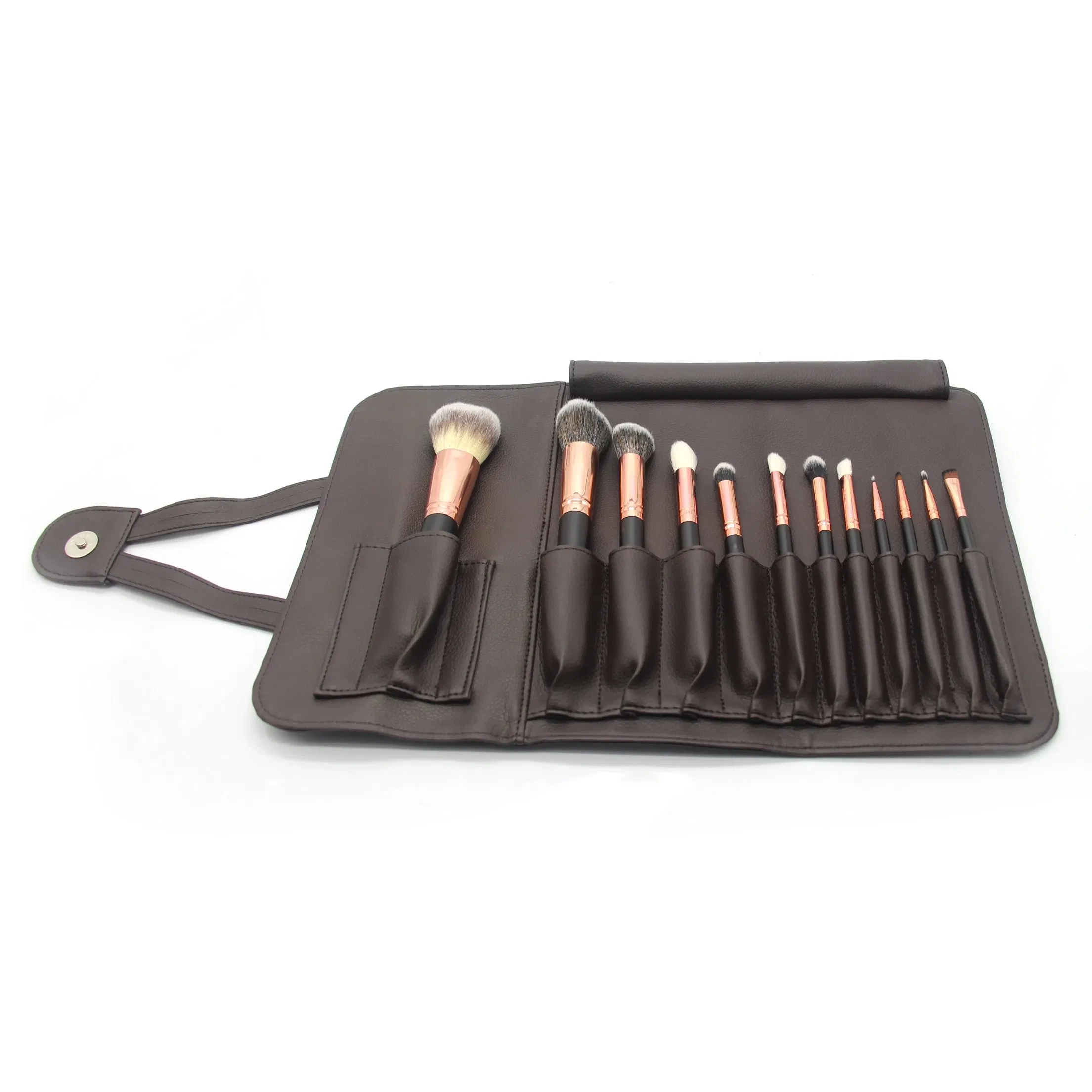24 PCS Gold Soft Synthetic Hair Eyeliner Blending Eyebrow Brush Mascara Brush Cosmetic Beauty Makeup Brush Set