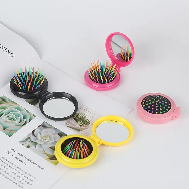 Folding Hair Brush Mirror 1
