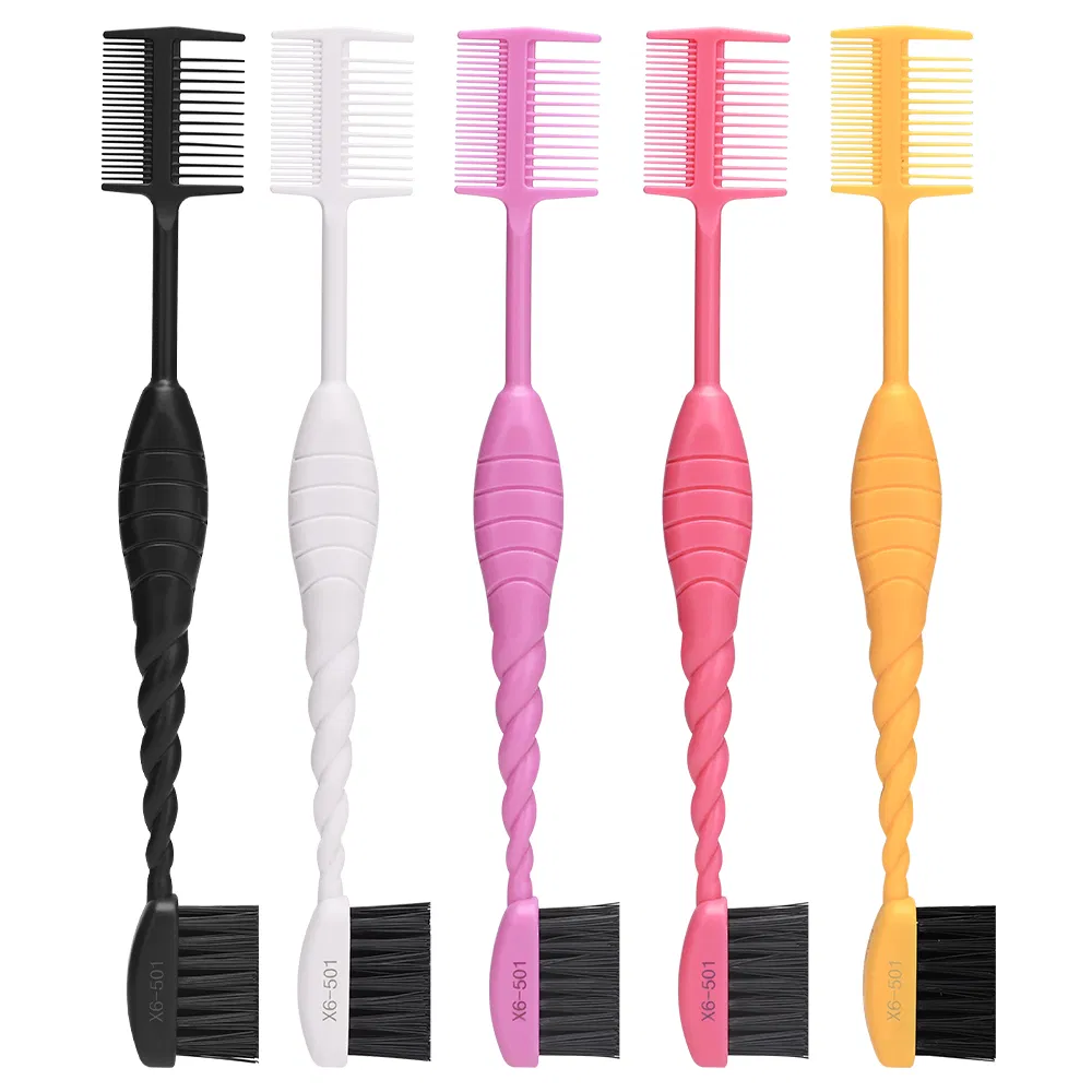 Beauty Hair Color Brush Double Side Edge Eyebrow Comb Control Coloring Brush