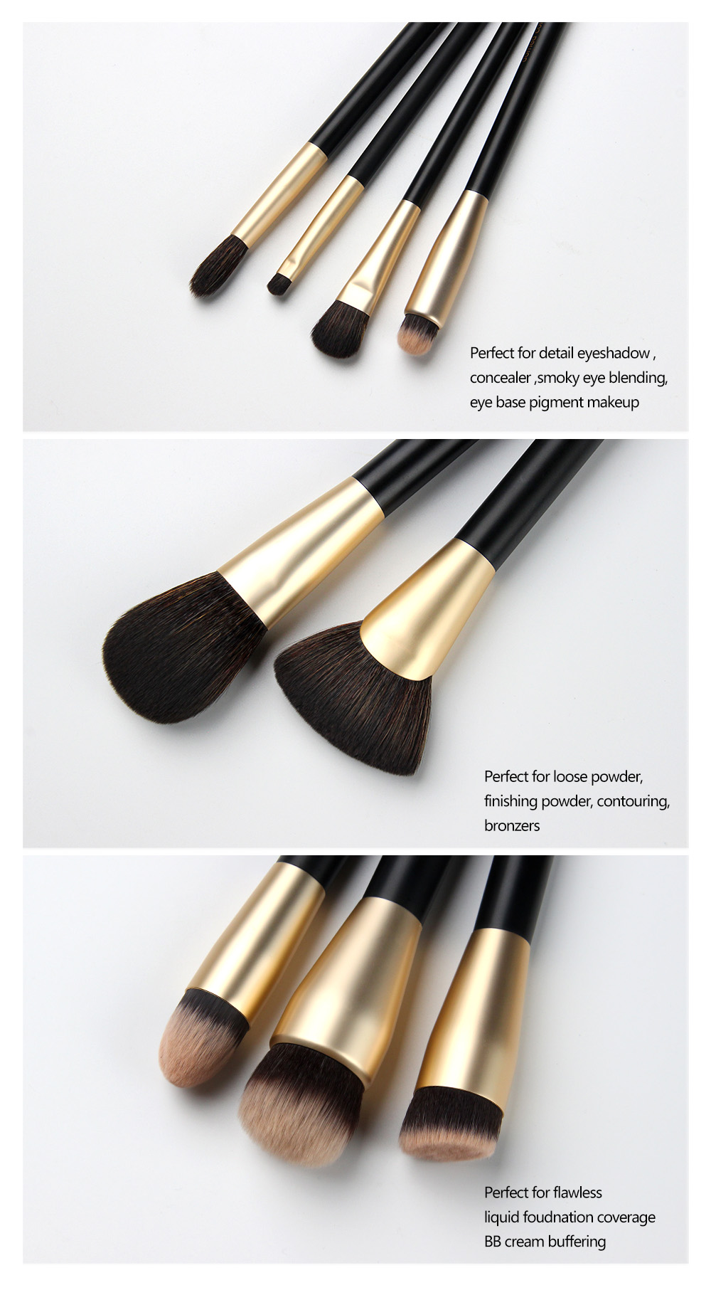 Pro Black Gold 22 Pcs Makeup Brush Set Powder Foundation Cosmetic Tool Set Pinceaux De Maquillage Custom Private Label