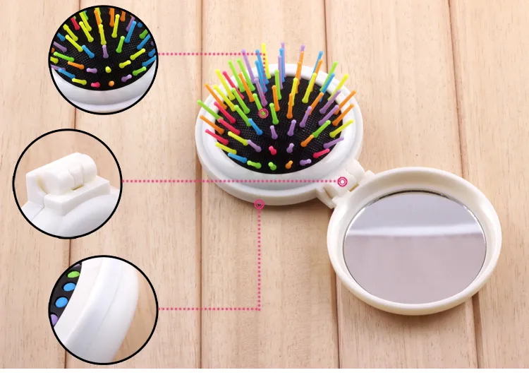 Folding Hair Brush Mirror 5