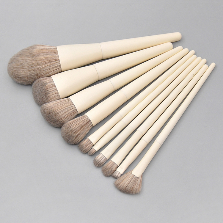 10 PCS Powder Foundation Makeup Brush Face Loose Makeup Brush Contour Blusher Brush Set Private Label