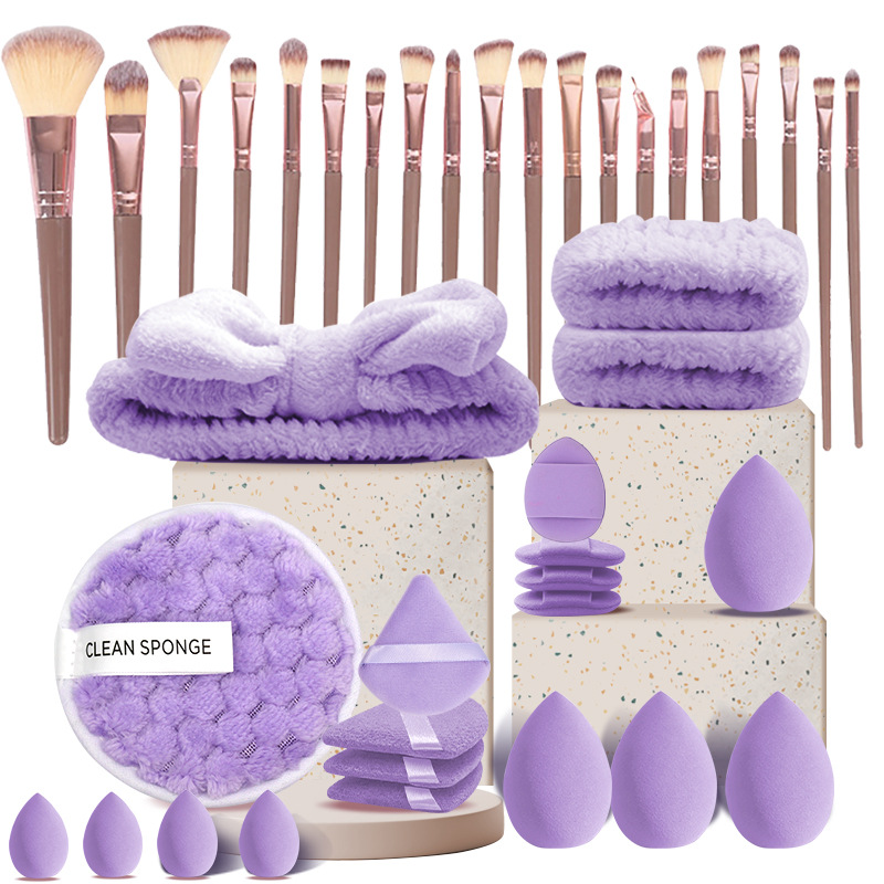 65Pcs Black Professional Makeup Brush Set Plastic Handles Synthetic Hair-Multi-functional Facial Eye Tools Case Customizable