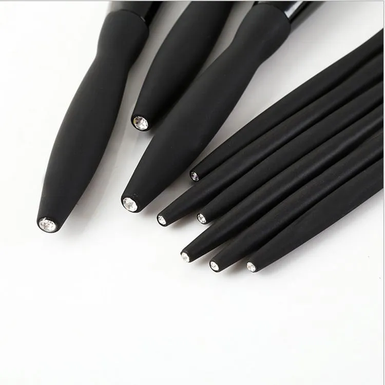 9 PCS Black Makeup Brush Manufacturers Wholesale Makeup Brush Sets Custom Vegan Soft Fiber Hair Makeup Brush Set