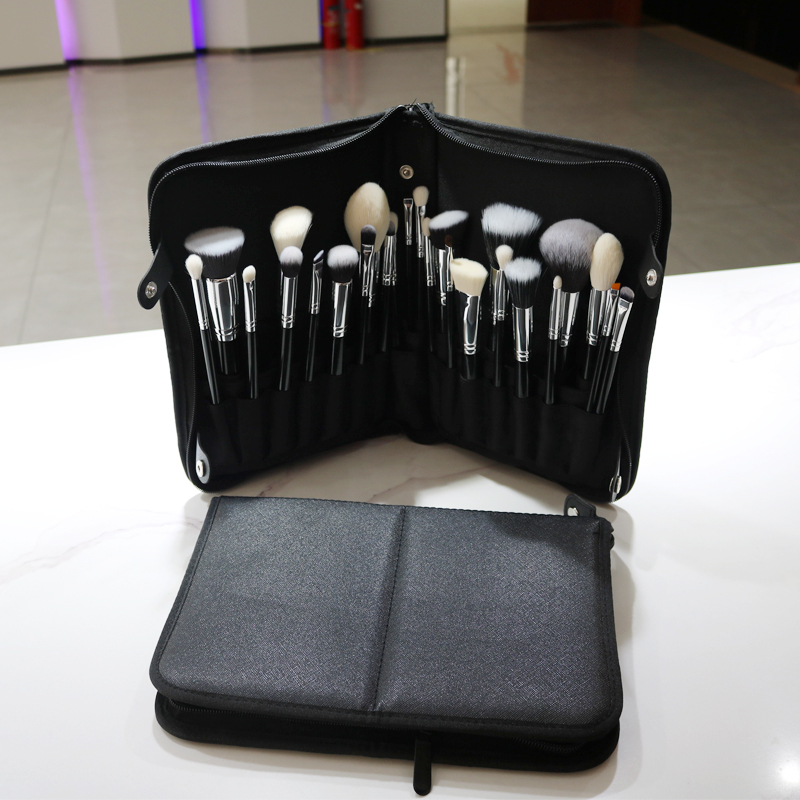 25pcs Brush Make Set up Black Luxury Makeup Brush Set Kit Wholesale Wood Handle Private Label Foundation Cosmetic Brushes