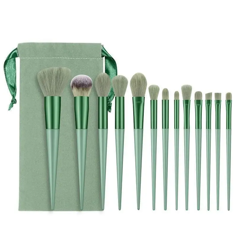 Vegan Makeup Brush Set Custom Logo Eco-Friendly Synthetic Hair Cruelty-Free for Stage Daily Makeup Lip Liner Blending