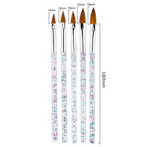 Yueshii Professional Nail Art Tool Set 31pcs Nylon Nail Brush and Pen Set for Design Crimped Ferrule Wholesale