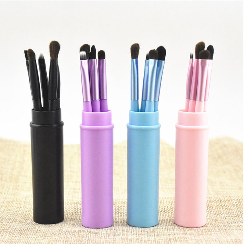 Factory Wholesale Multi-Color Nylon Makeup Brush Set 5 Easy Carry Fine Workmanship Contour Brushes Exquisite Makeup Options