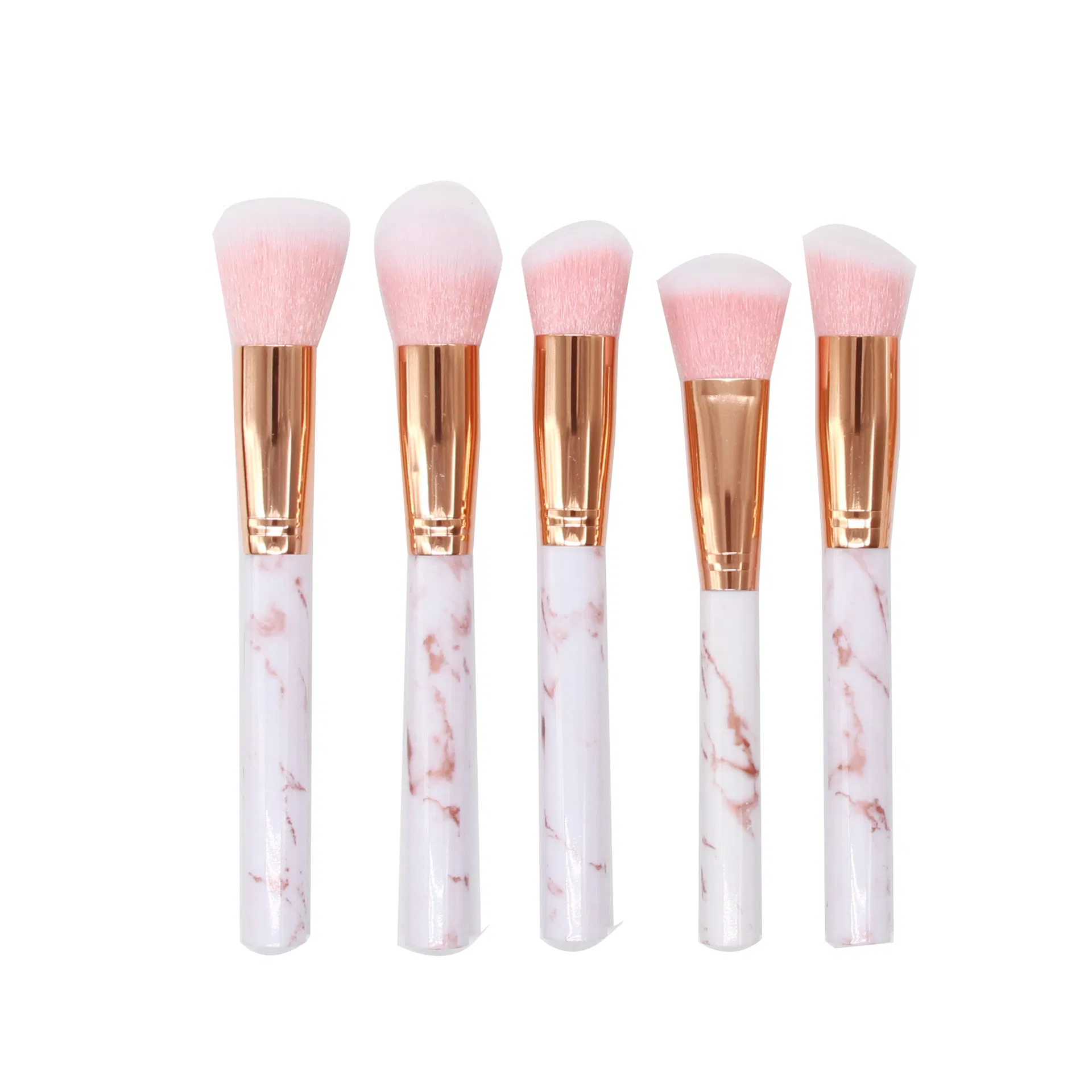 Beautichen 10PCS Marble Make up Brushes High End Vegan Short Handle Custom Logo Private Label Pink Makeup Brush Set
