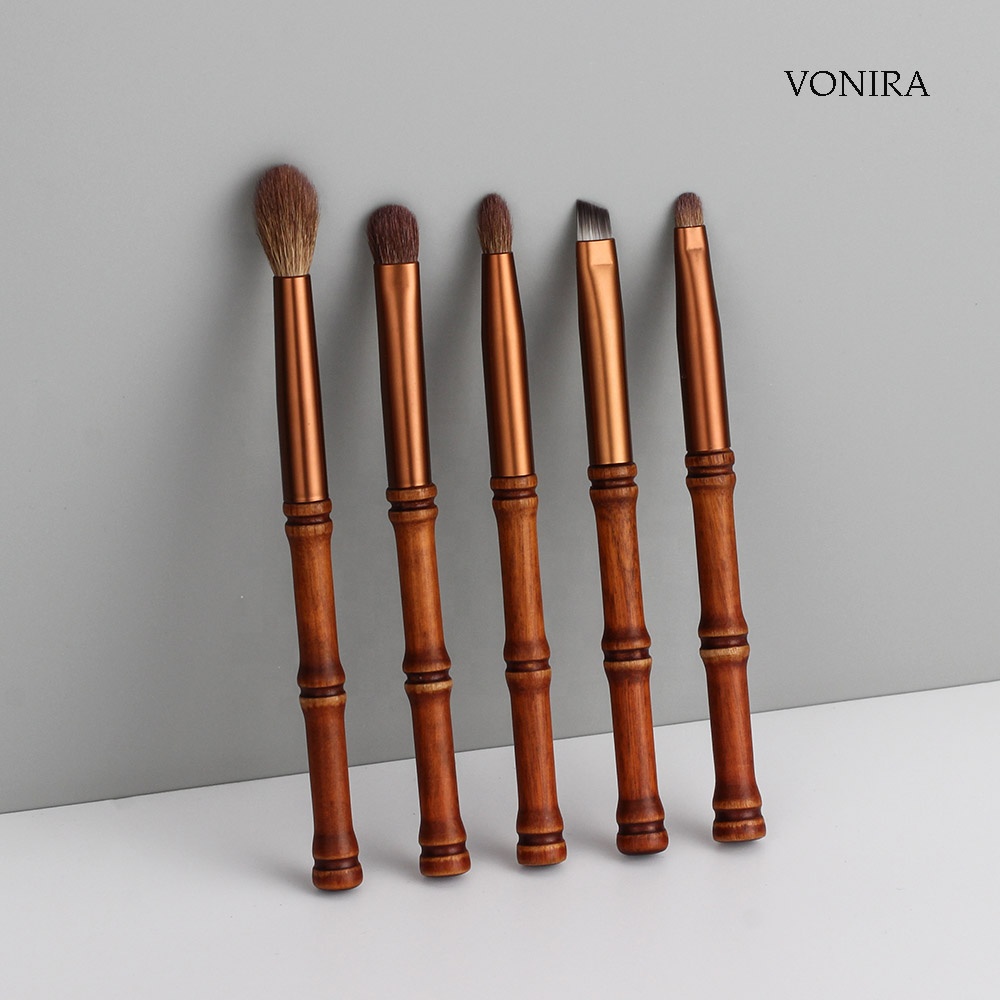 Vonira Beauty Hot Selling 7pcs Makeup Tools Eco Friendly Personalized Custom Private Label Professional Bamboo Makeup Brush Set